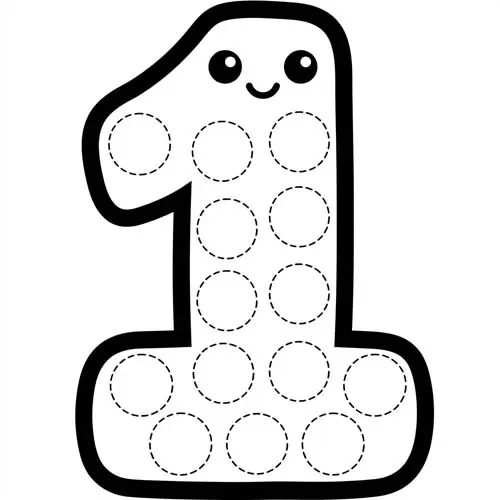 Preview of One Dot Marker Printable