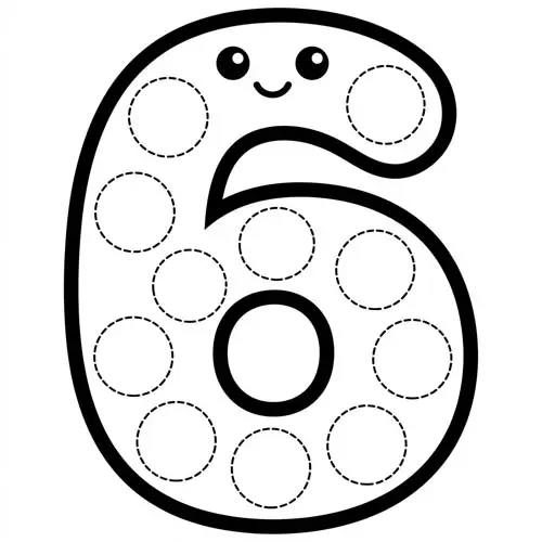 Preview of Six Dot Marker Printable