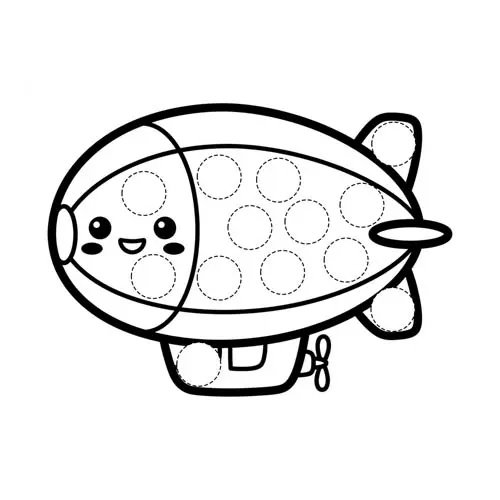 Preview of Blimp Dot Marker Printable