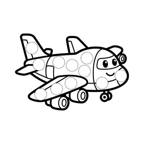 Preview of Cargo Plane Dot Marker Printable