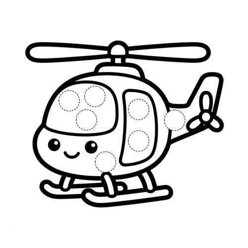 Preview of Helicopter Dot Marker Printable