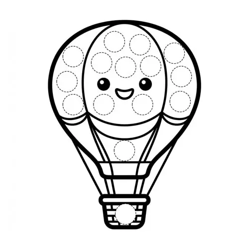 Preview of Hot Air Balloon Dot Marker Printable