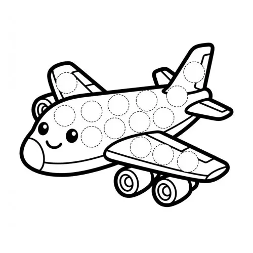Preview of Jumbo Jet Dot Marker Printable