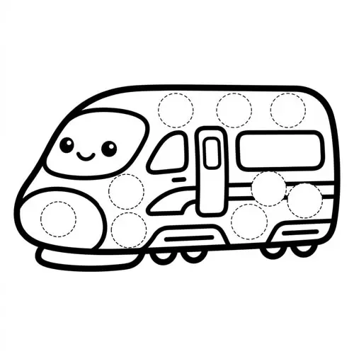 Preview of Maglev Train Dot Marker Printable