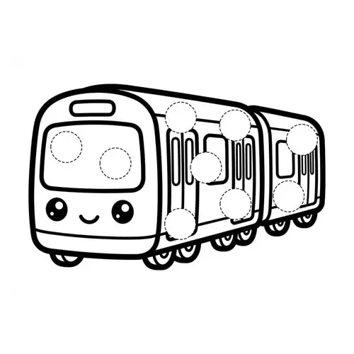 Preview of Subway Train Dot Marker Printable